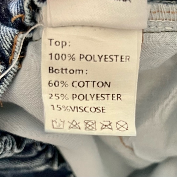 SHEIN Kids Stars & Stripes Distressed Denim Shorts Size 7Y - Picture 3 of 4